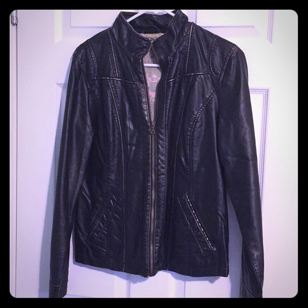 Faux Leather Jacket -